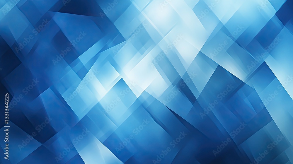 Poster abstract blue geometric background with overlapping shapes and gradient shades
