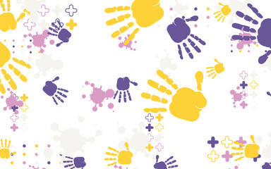 Full-color hand-painted pattern background