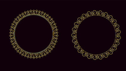 golden frame with floral ornament new style design