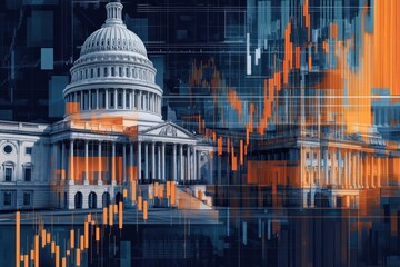 US Capitol, financial market decline, economic news, political impact