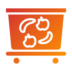 Vector Design Fruit Cart Icon Style