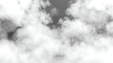 Obraz premium White Fluffy Clouds Fill The Gray Sky