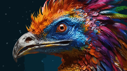 Fototapeta premium Vivid color predatory bird