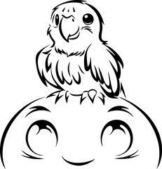 Obraz premium Exotic Pets Japanese Kawaii Style concept. Cute rabbit illustrated as sushi roll.