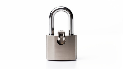 Naklejka premium Metal Padlock Security Closeup Steel Lock Safety Protection