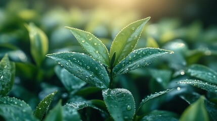 Close up of a tea plant