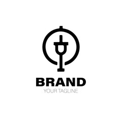 Electrician Logo. Electrician Logo Design. Electrician Logo Brand. Electrician Logo Vector Design Isolated on White Background