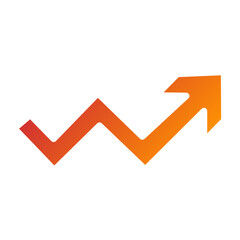 Vector Design Zigzag Arrow Icon Style