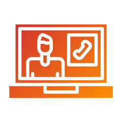 Video Call Vector Design Icon Style
