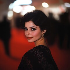 Stunning Woman in Elegant Embroidered Attire on the Met Gala Red Carpet