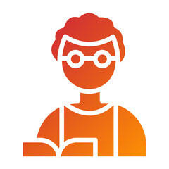 Vector Design Professor Icon Style