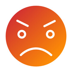 Vector Design Angry Icon Style