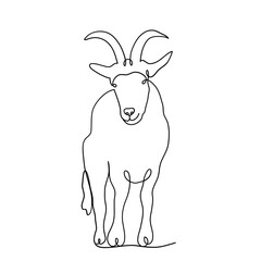 Goat Minimalist One Line Art of Sacrificial Animal for Eid Al Adha