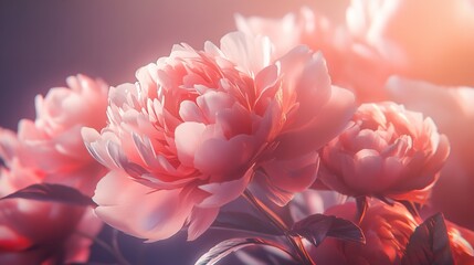 Delicate Pink Peonies, Perfect for Spring or Romantic Occasions