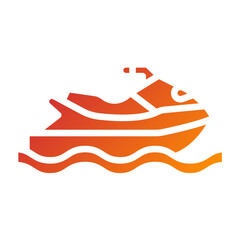 Vector Design Jet Ski Icon Style