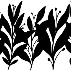 Minimalist Line Art Floral Vector Illustration
