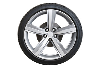 Obraz premium Close up of a tire with a white background, isolated