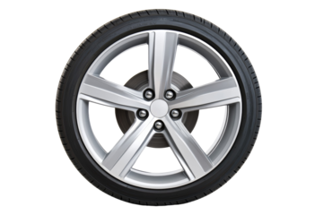 Close up of a tire with a white background, isolated