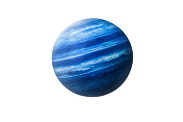 Blue planet with a white background, isolated
