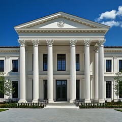 Obraz premium Exquisite architecture with detailed columns and ornamental features high resolution picture