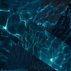 dark blue water mosaic images