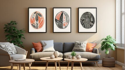 Contemporary Boho Home Decor with Geometric Elements