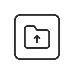 Folder Upload Icon - Modern Simple Flat Vector for Web and Mobile