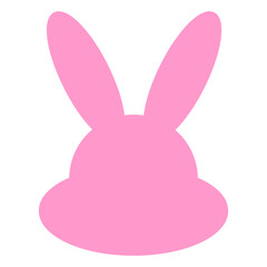 pink bunny rabbit face silhouette