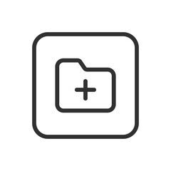 Folder Group Plus Add Icon - Modern Simple Flat Vector for Web and Mobile