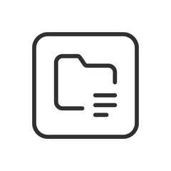 Folder List Icon - Modern Simple Flat Vector for Web and Mobile