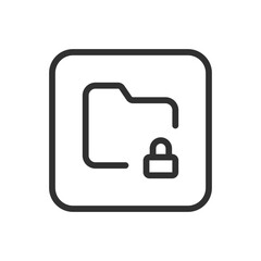 Blocked Folder Icon - Modern Simple Flat Vector for Web and Mobile
