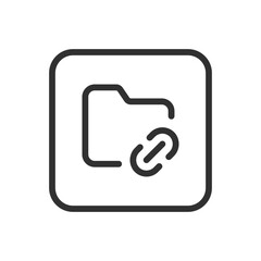 Folder Link Icon - Modern Simple Flat Vector for Web and Mobile