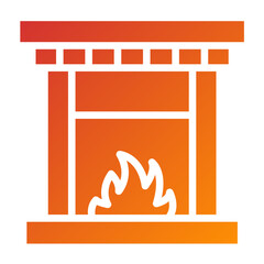 Obraz premium Vector Design Fireplace Icon Style