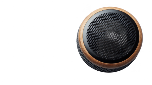 Acoustic Harmony: Portable Speaker with Bamboo Accent - Wireless Audio Device for Immersive Sound Experience & Modern Design, Perfect for Music Lovers