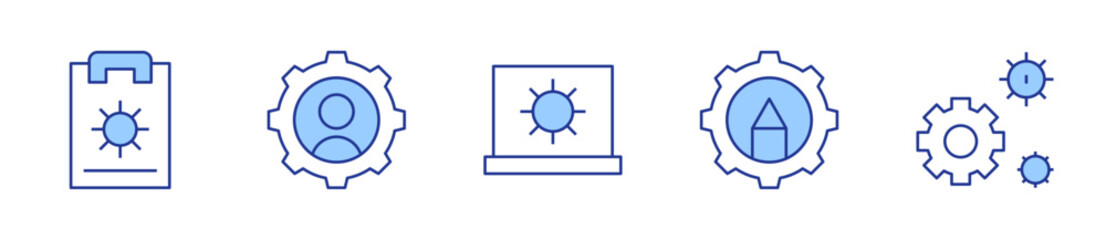 settings. Settings Icon vector illustration. Line Duotone style. Editable stroke.-2