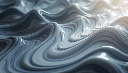 Fototapeta premium Abstract fluid waves with smooth surface