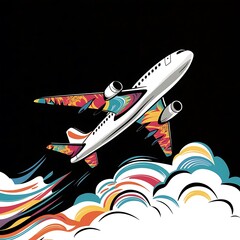 vector illustration of airplane