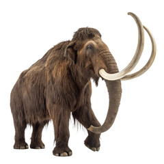 Obraz premium prehistoric giant: a detailed rendering of a woolly mammoth, transparent png