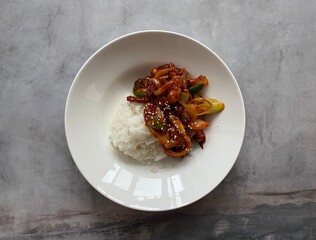 Spicy Stir-fried Octopus

