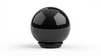 Intriguing black egg on white, a minimalist photography study of contrast and form