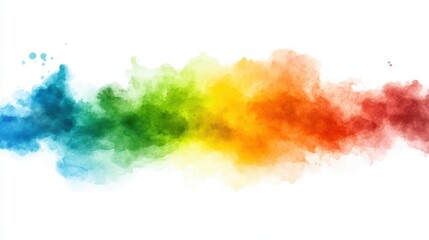 Fototapeta premium Mesmerizing rainbow smoke cloud, a colorful spectrum of swirling hues vivid