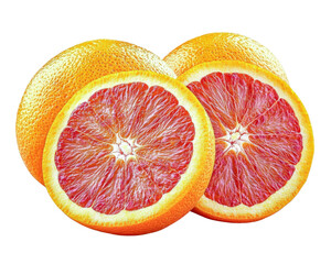 blood orange slices - juicy citrus fruit halves