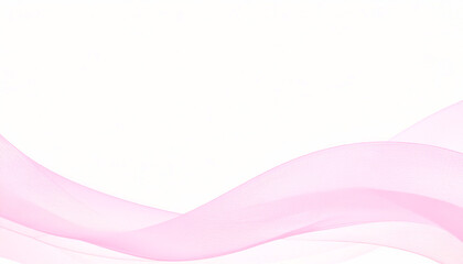 白い下地に明るく薄いピンクのウェーブの抽象的な背景	