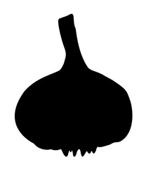 Garlic bulb silhouette