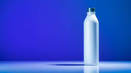 Isolated blank white plastic container bottle for liquid product