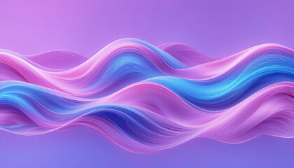 Fototapeta premium Dreamy Abstract Flowing Waves in Vivid Pink and Blue Gradient, Creating a Smooth and Futuristic Aesthetic, Perfect for Digital Art, Modern Design, and Visual Backgrounds