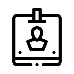 Fototapeta premium Id badge line icon