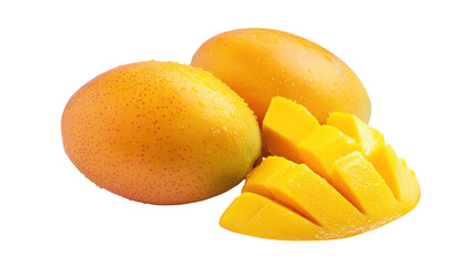 Exotic Mango Still Life: A Vibrant Macro Shot of Juicy Tropical Fruit on Black Background for Healthy Eating, Vegan Diets, and Refreshing Summer Desserts