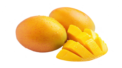 Exotic Mango Still Life: A Vibrant Macro Shot of Juicy Tropical Fruit on Black Background for Healthy Eating, Vegan Diets, and Refreshing Summer Desserts