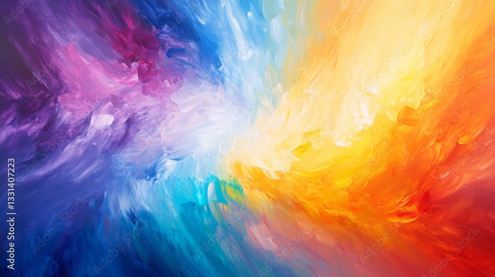 Poster ethereal spectrum of colorful vibrance and dynamic touch